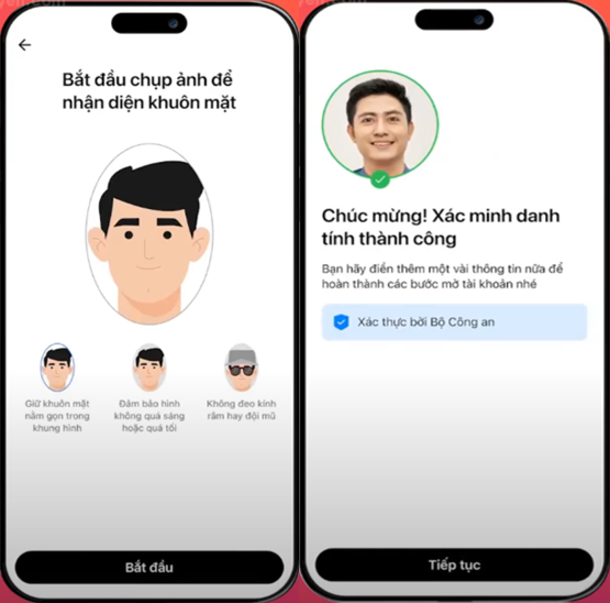 Xác thực khuôn mặt - - Mở tài khoản Techcombank online