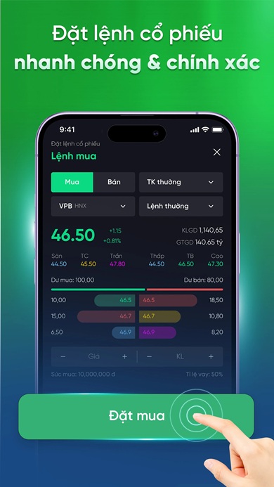 Mở tài khoản chứng khoán VPbanks - Cổ phiếu